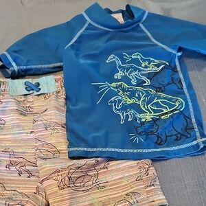 Skin Blue Rashguard Swim Shirt with UV Protection
